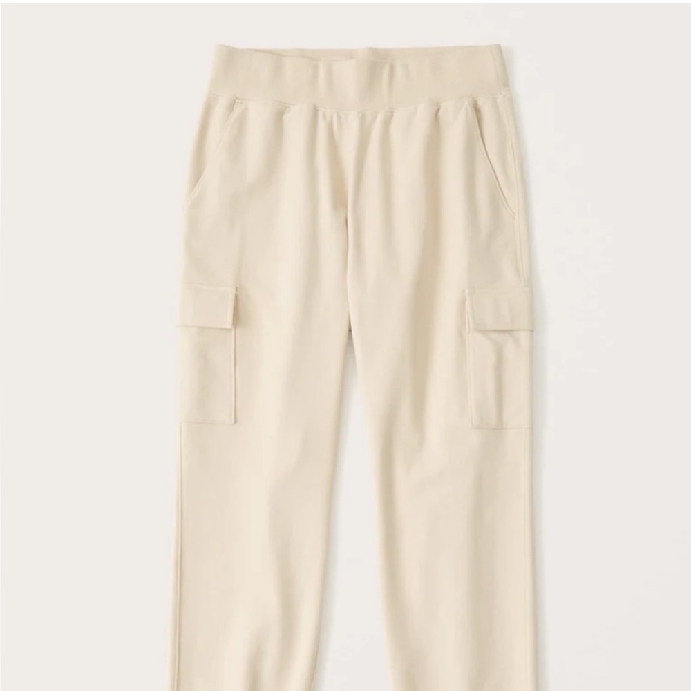 Abercrombie & Fitch A&F Soft Collection, Tan Cargo Joggers, S